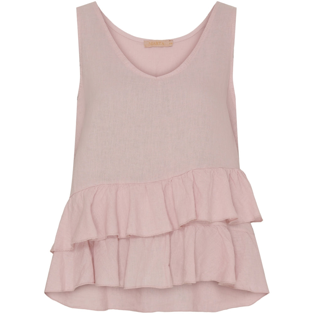 Blus i linne & viscos ~ rosa