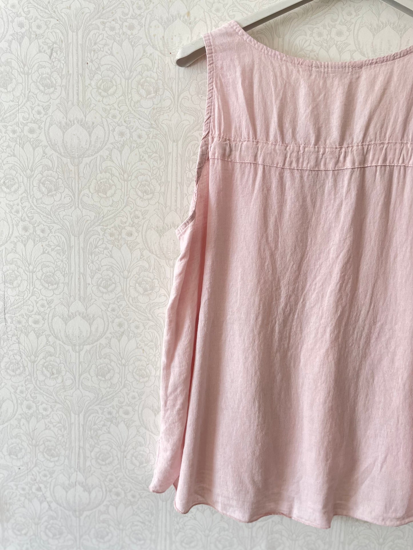 Blus i linne & viscos ~ rosa