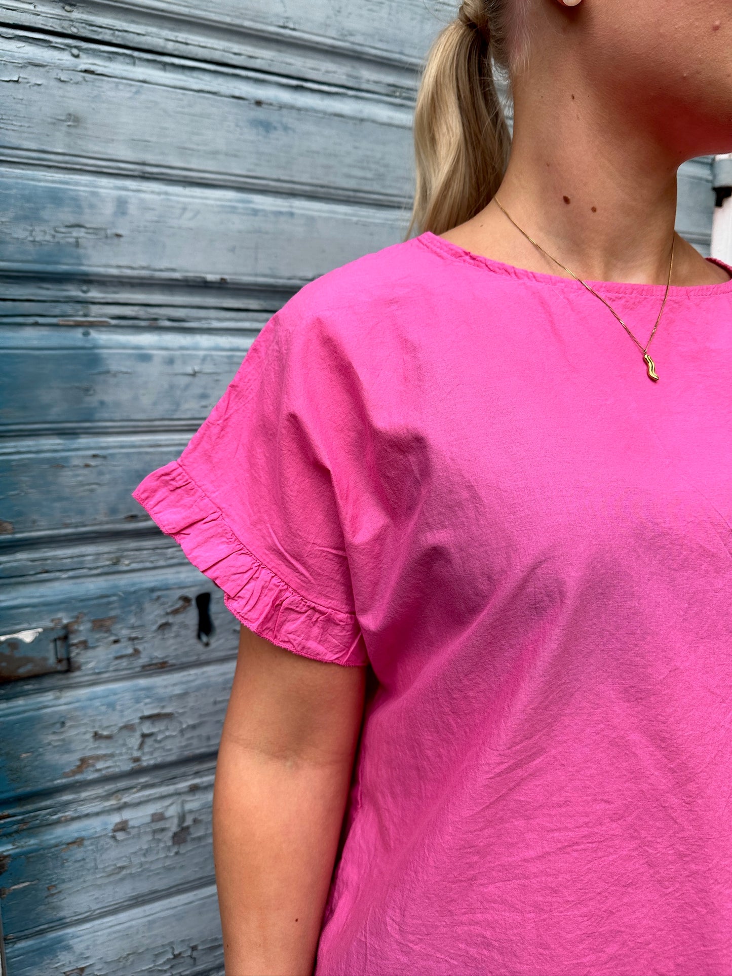Topp med volangärm ~ rosa