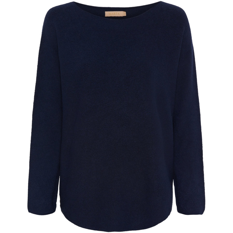 Stickad tröja ~ navy blå