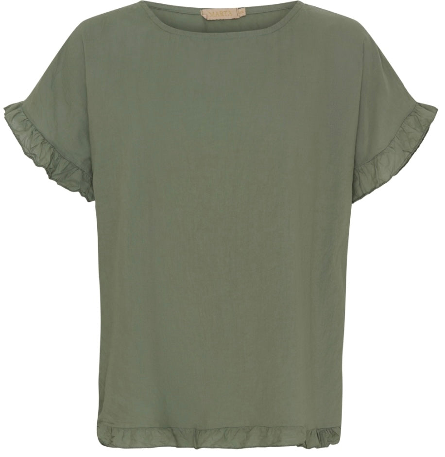 Topp med volangärm ~ army