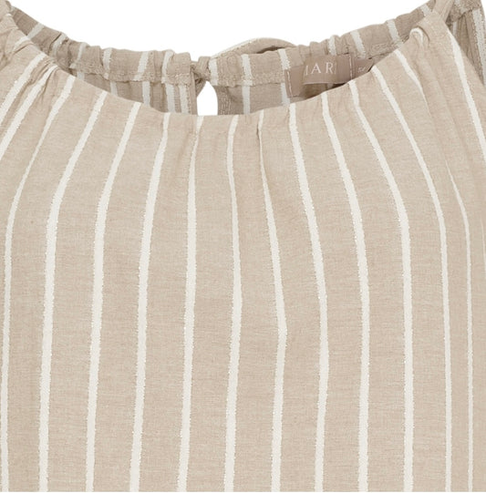 Ärmlös bomullsklänning ~ beige