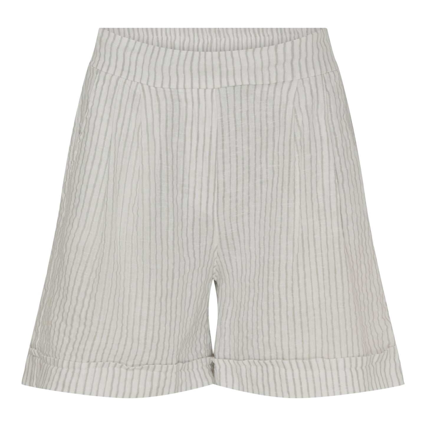 Linneshorts ~ randiga beige