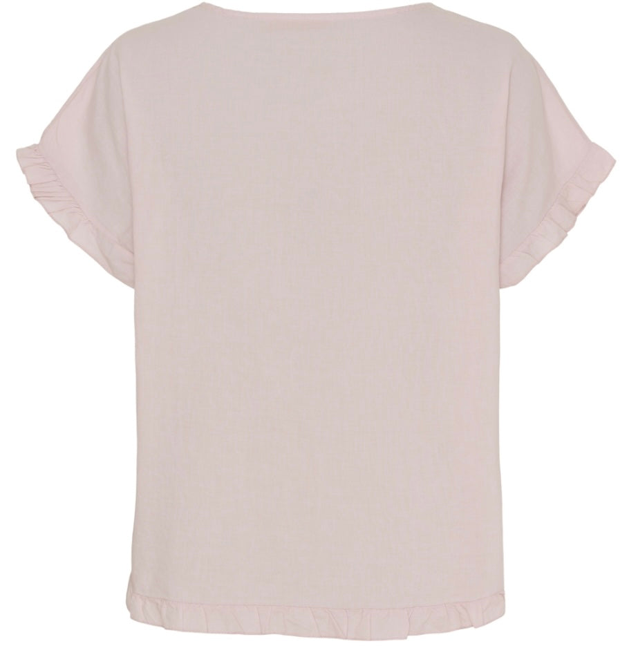 Topp med volangärm ~ Old rose