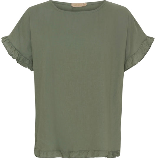 Topp med volangärm ~ army